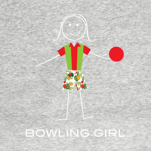 Funny Womens Bowling Illustration by whyitsme